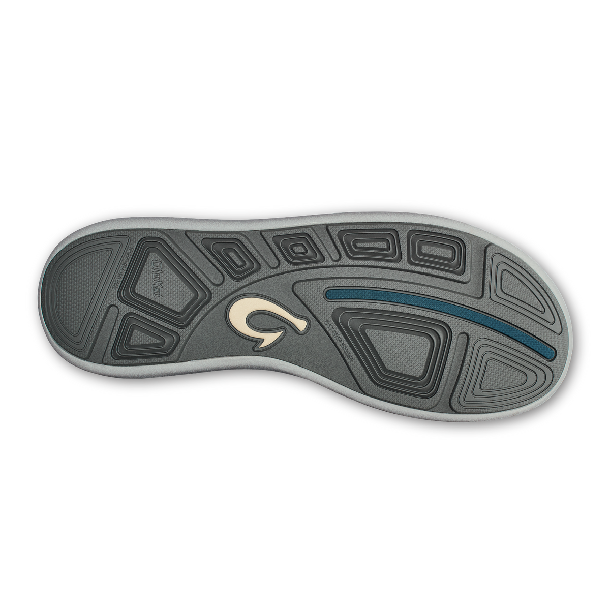 OluKai Moku Pae Men's Boat Shoes - Black / Blue Coral