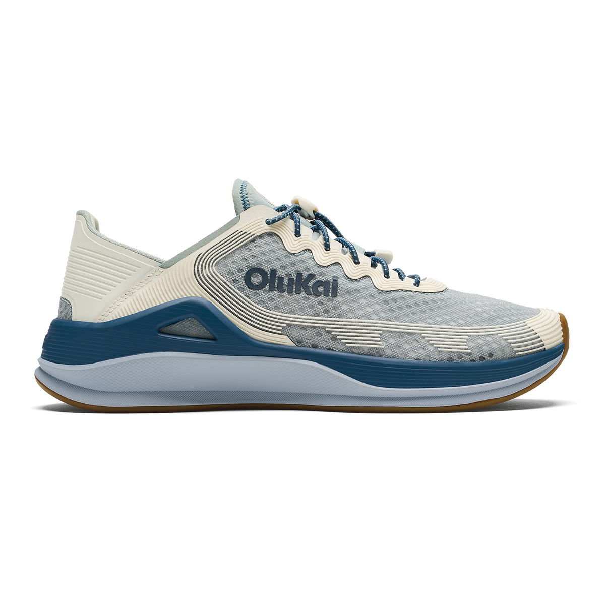 OluKai ‘Ahi Men’s Water Boat Shoes - Blue Pearl / White Sand