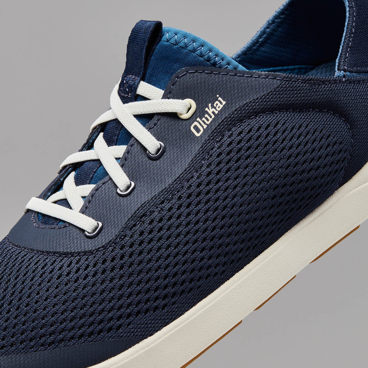 OluKai Moku Pae Men's Boat Shoes - Trench Blue / Off White