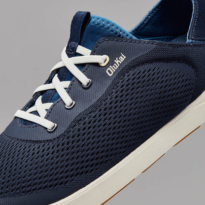 OluKai Moku Pae Men's Boat Shoes - Trench Blue / Off White