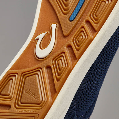 OluKai Moku Pae Men's Boat Shoes - Trench Blue / Off White