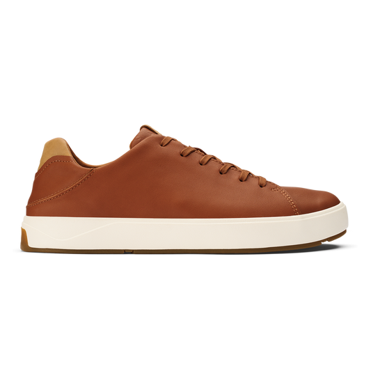 OluKai Lae‘ahi Lī ‘Ili Men's Leather Sneakers - Kukui Brown