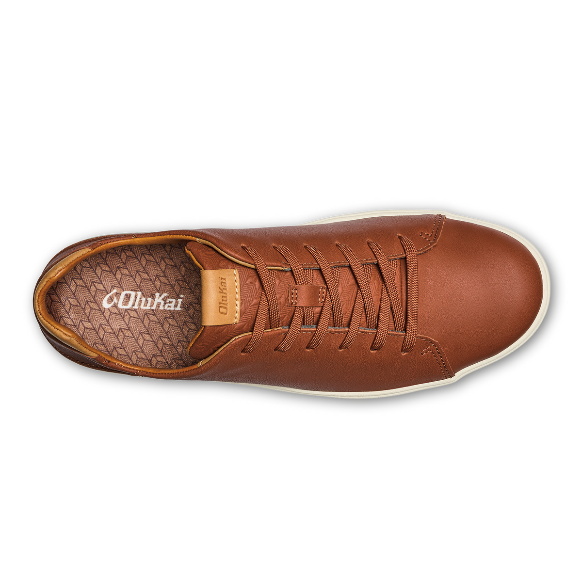 OluKai Lae‘ahi Lī ‘Ili Men's Leather Sneakers - Kukui Brown