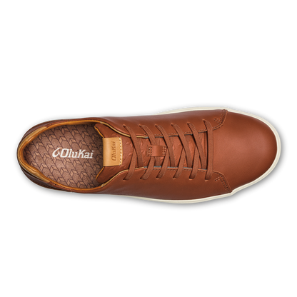 OluKai Lae‘ahi Lī ‘Ili Men's Leather Sneakers - Kukui Brown
