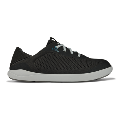 OluKai Moku Pae Men's Boat Shoes - Black / Blue Coral