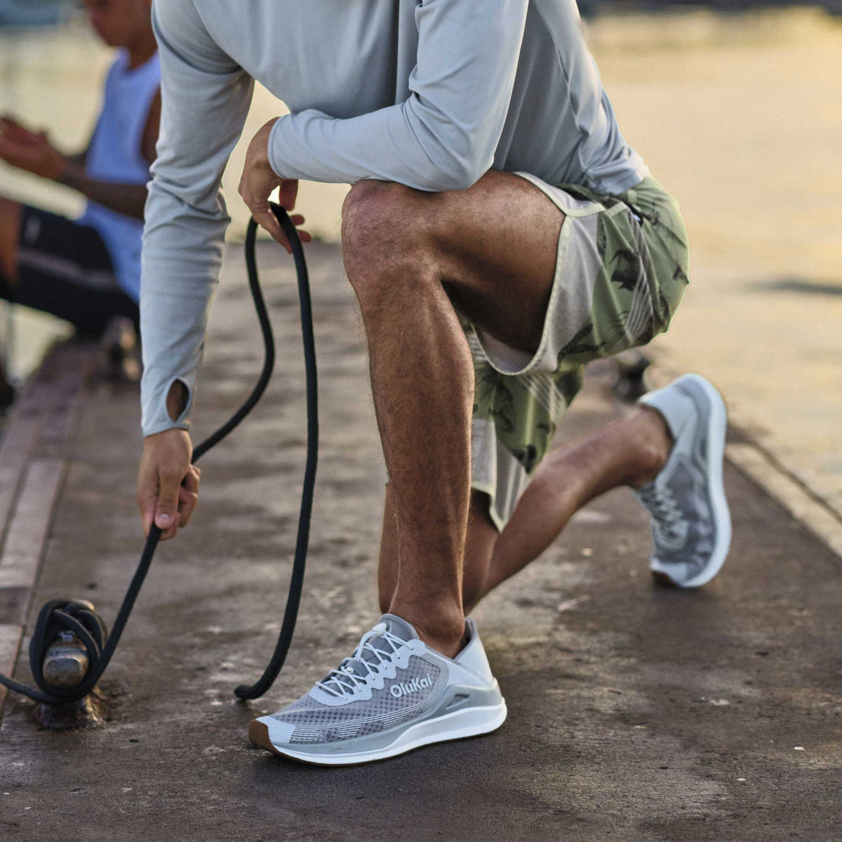 OluKai ‘Ahi Men’s Water Boat Shoes - Ash / Sterling