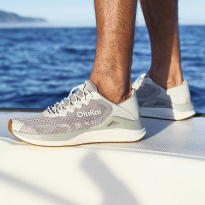 OluKai ‘Ahi Men’s Water Boat Shoes - Ash / Sterling
