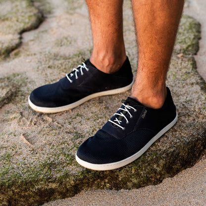 OluKai Nohea Moku Men's Boat Shoes - Black