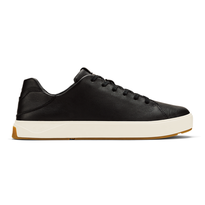 OluKai Lae‘ahi Lī ‘Ili Men's Leather Sneakers - Onyx