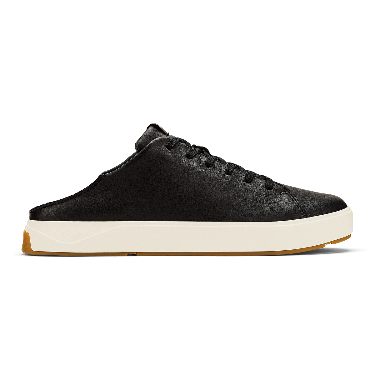 OluKai Lae‘ahi Lī ‘Ili Men's Leather Sneakers - Onyx
