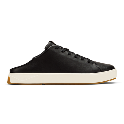 OluKai Lae‘ahi Lī ‘Ili Men's Leather Sneakers - Onyx