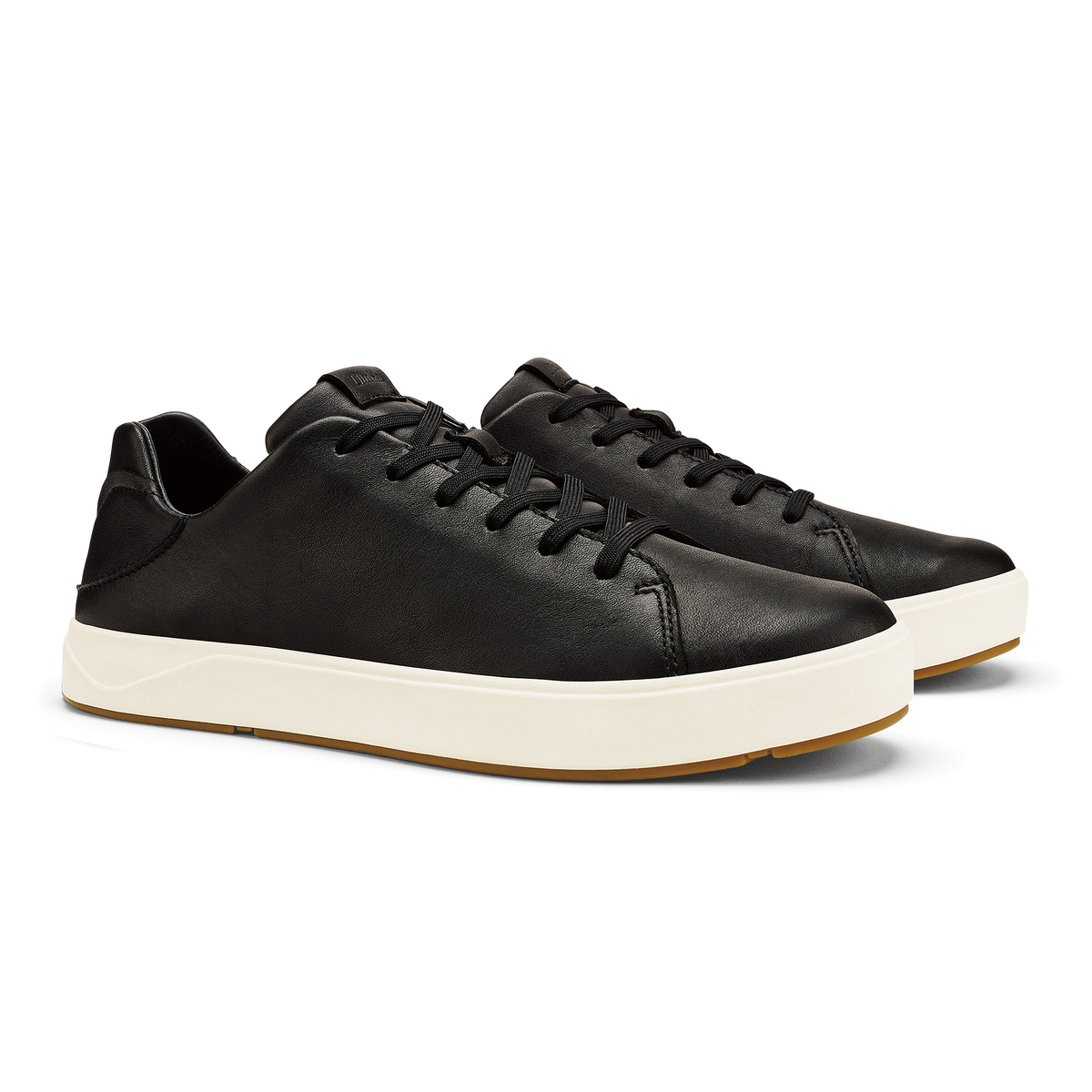 OluKai Lae‘ahi Lī ‘Ili Men's Leather Sneakers - Onyx