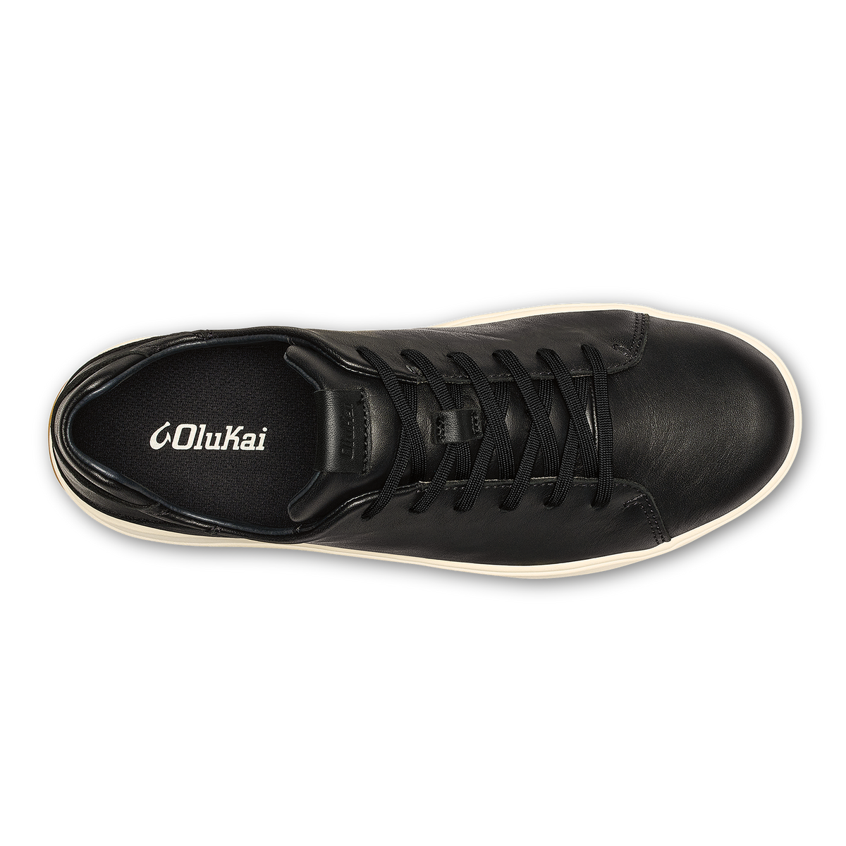 OluKai Lae‘ahi Lī ‘Ili Men's Leather Sneakers - Onyx