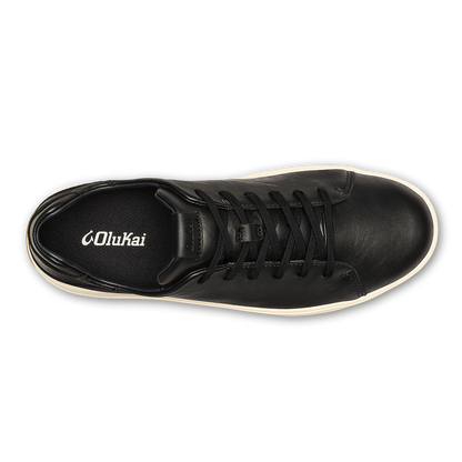 OluKai Lae‘ahi Lī ‘Ili Men's Leather Sneakers - Onyx