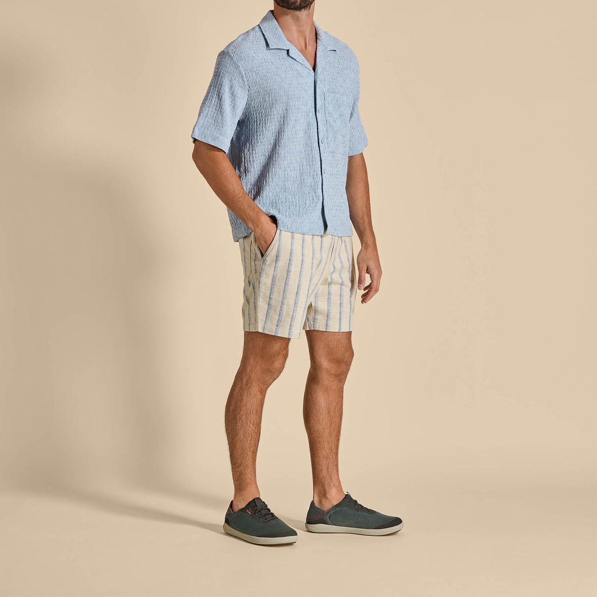 OluKai Moku Pae Men's Boat Shoes - Island Salt / Koi