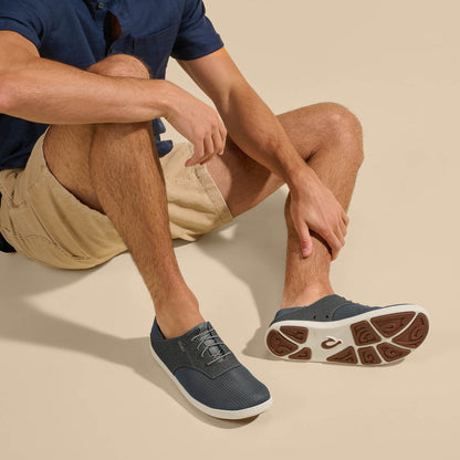 OluKai Nohea Moku Men's Boat Shoes - Charcoal / Clay