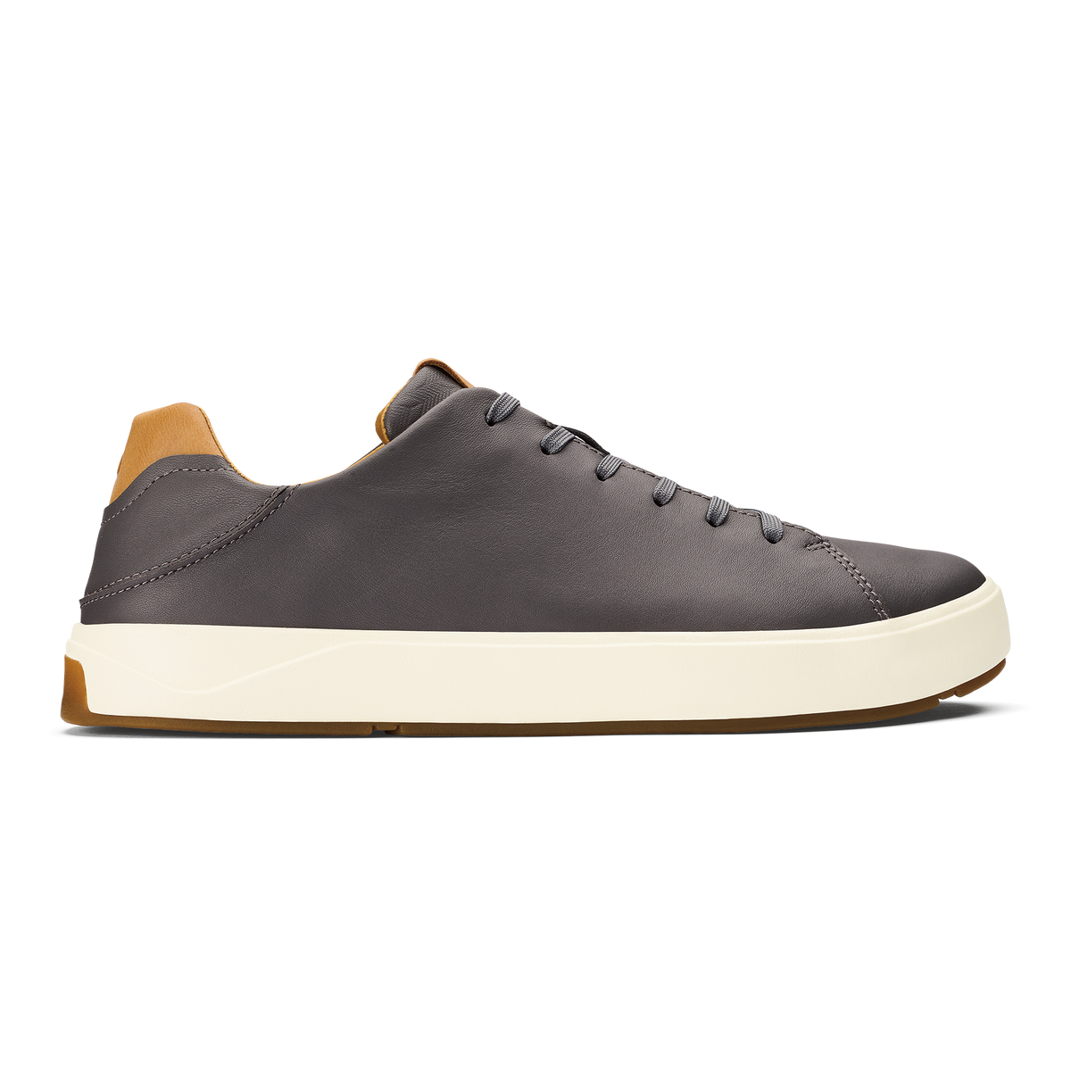 OluKai Lae‘ahi Lī ‘Ili Men's Leather Sneakers - Stone