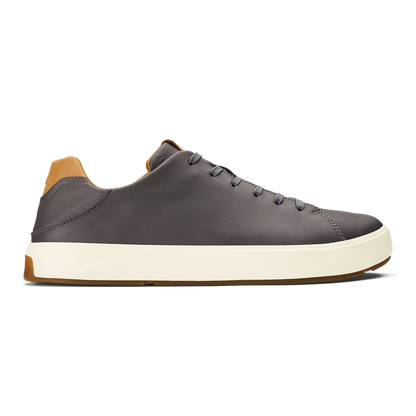 OluKai Lae‘ahi Lī ‘Ili Men's Leather Sneakers - Stone
