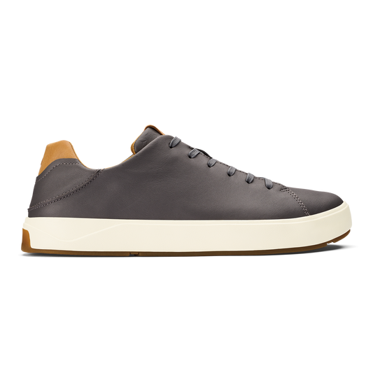 OluKai Lae‘ahi Lī ‘Ili Men's Leather Sneakers - Stone
