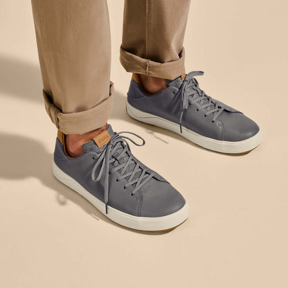 OluKai Lae‘ahi Lī ‘Ili Men's Leather Sneakers - Stone