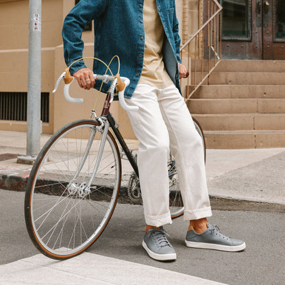 OluKai Lae‘ahi Lī ‘Ili Men's Leather Sneakers - Stone