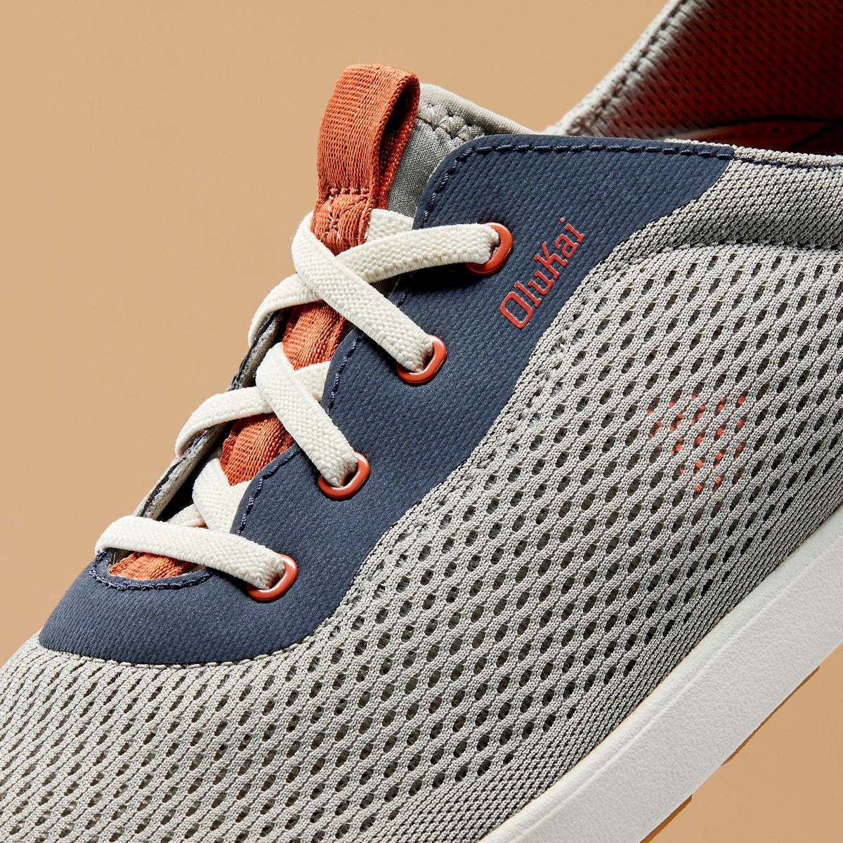 OluKai Moku Pae Men's Boat Shoes - Ash / Trench Blue