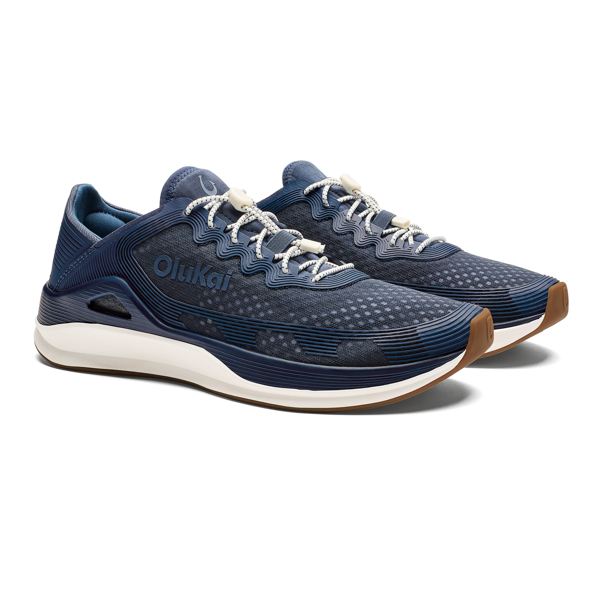 OluKai ‘Ahi Men’s Water Boat Shoes - Mood Indigo / Coastal Blue