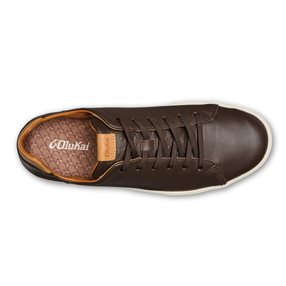 OluKai Lae‘ahi Lī ‘Ili Men's Leather Sneakers - Dark Java