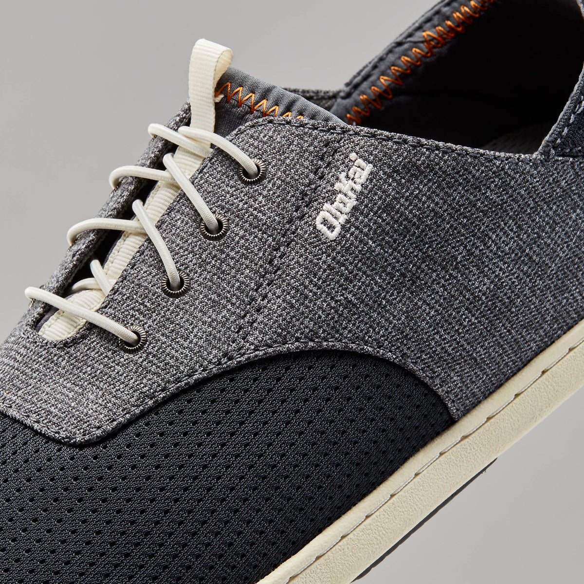 OluKai Nohea Moku Men's Boat Shoes - Dark Shadow