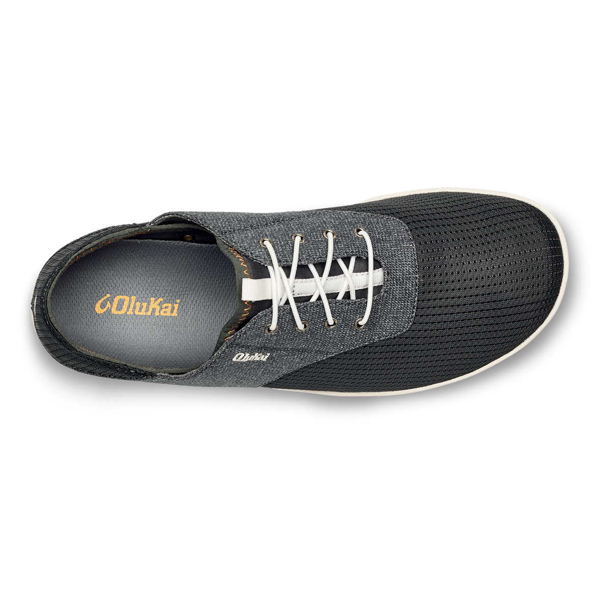 OluKai Nohea Moku Men's Boat Shoes - Dark Shadow
