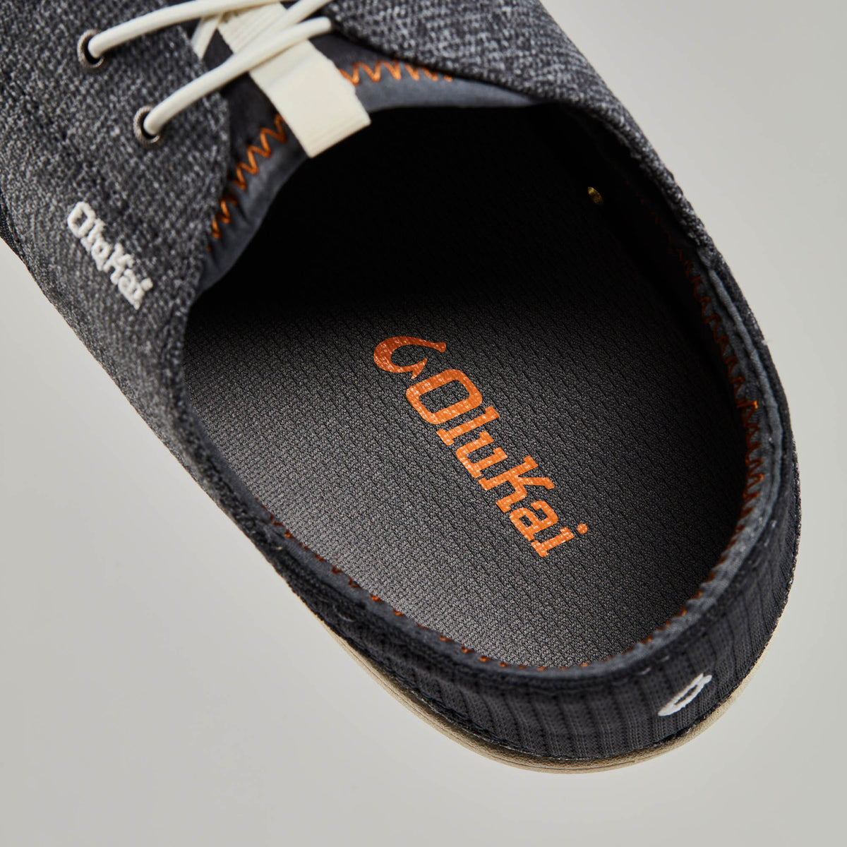 OluKai Nohea Moku Men's Boat Shoes - Dark Shadow