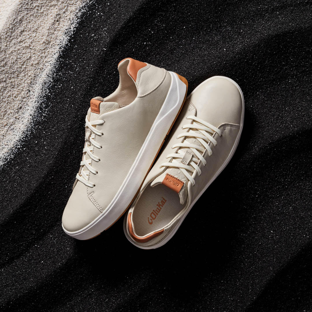 OluKai Lae‘ahi Lī ‘Ili Men's Leather Sneakers - Tapa