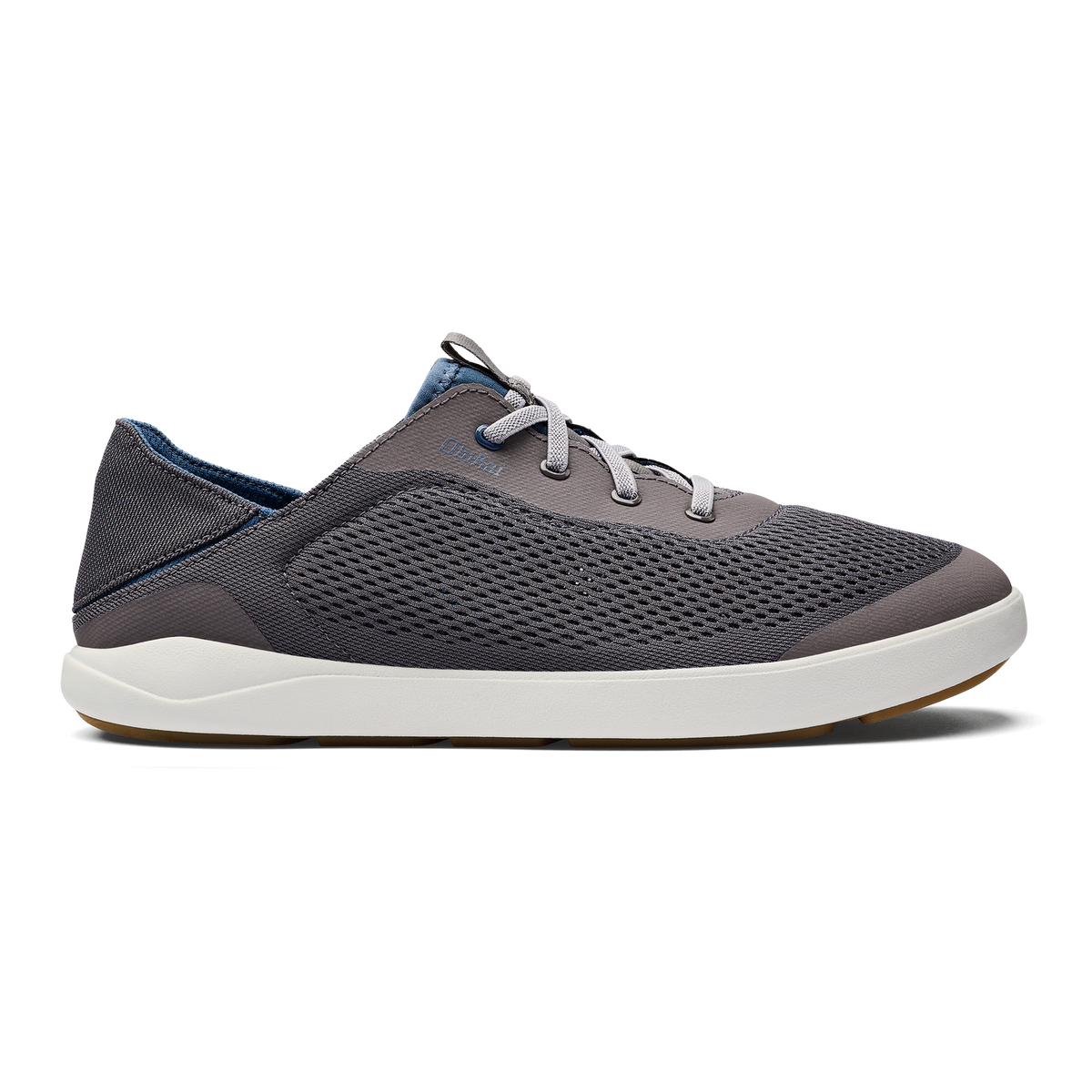 OluKai Moku Pae Men's Boat Shoes - Pavement / Vintage Blue