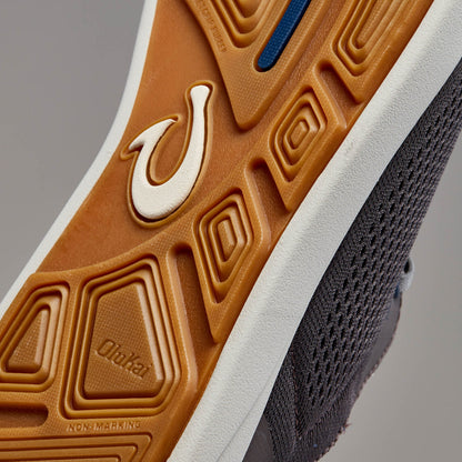 OluKai Moku Pae Men's Boat Shoes - Pavement / Vintage Blue