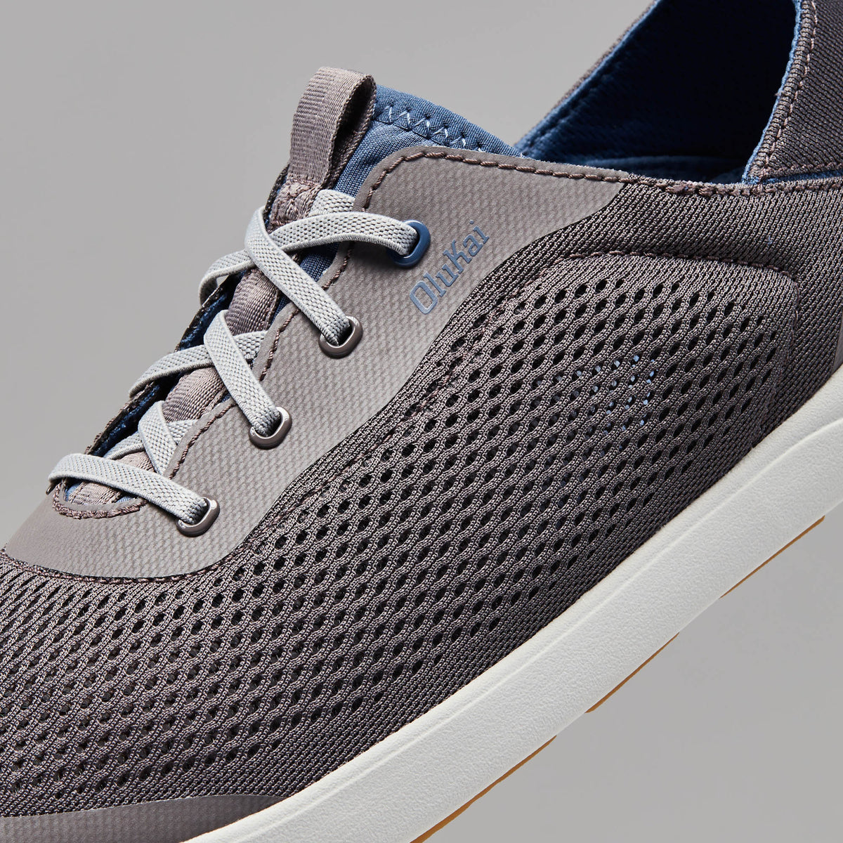 OluKai Moku Pae Men's Boat Shoes - Pavement / Vintage Blue