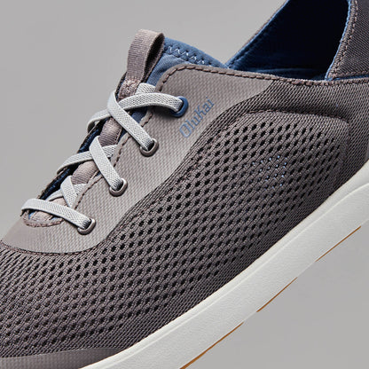 OluKai Moku Pae Men's Boat Shoes - Pavement / Vintage Blue