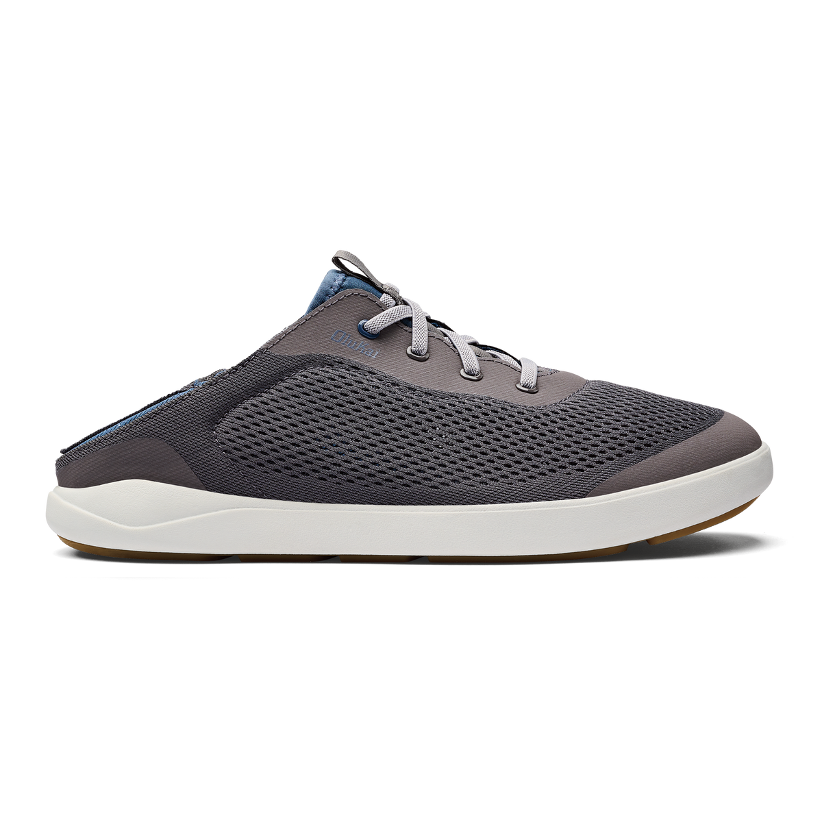 OluKai Moku Pae Men's Boat Shoes - Pavement / Vintage Blue