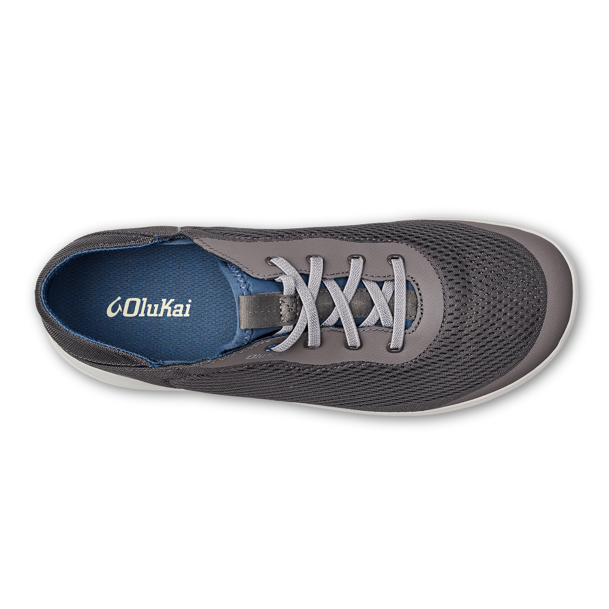 OluKai Moku Pae Men's Boat Shoes - Pavement / Vintage Blue