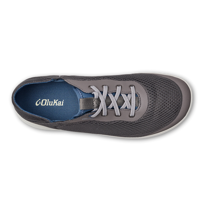 OluKai Moku Pae Men's Boat Shoes - Pavement / Vintage Blue