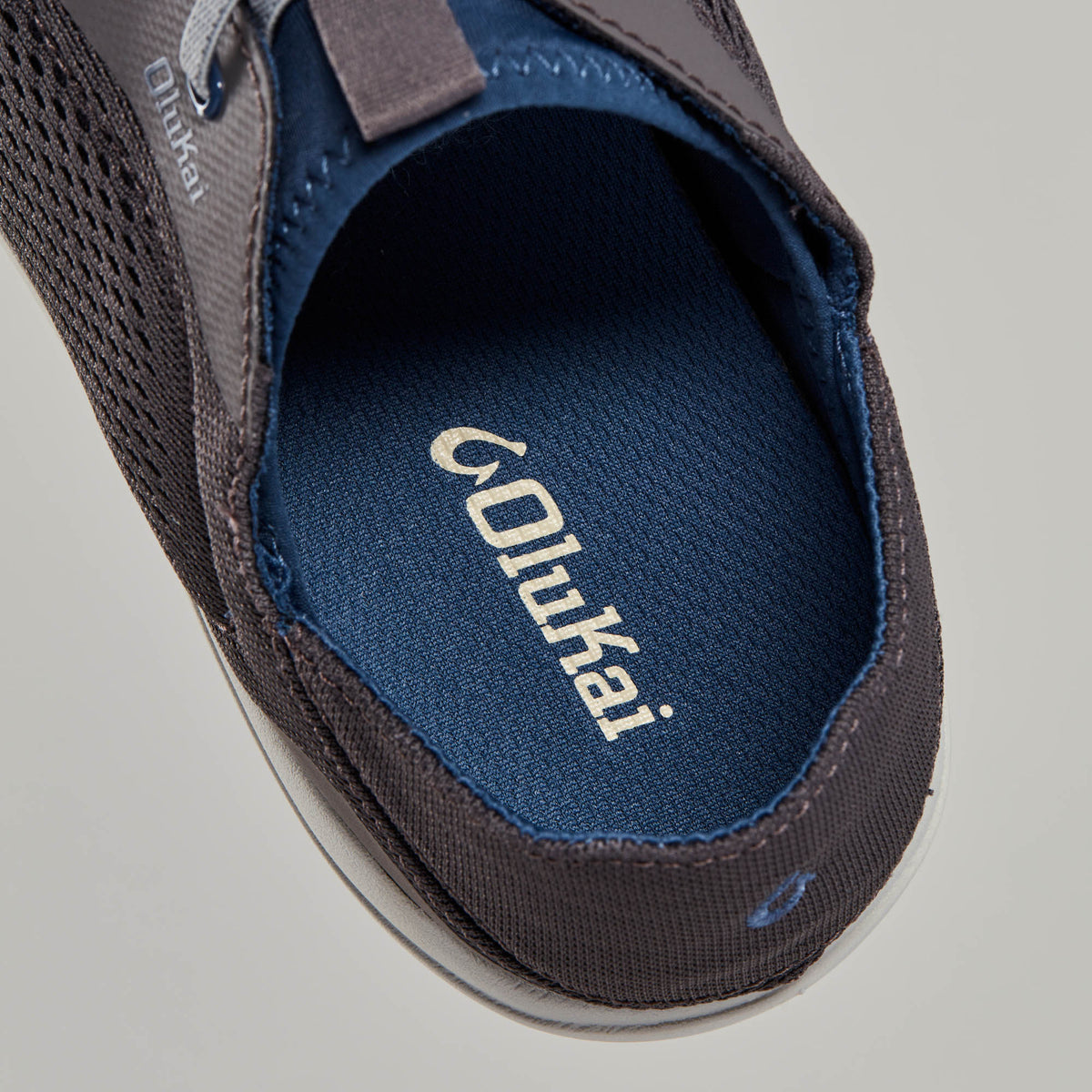 OluKai Moku Pae Men's Boat Shoes - Pavement / Vintage Blue