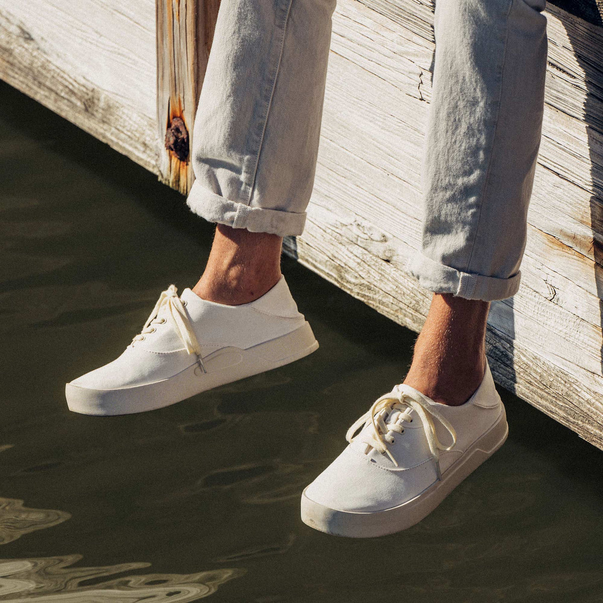 OluKai Tradewind Men’s Breathable Sneakers - Off White