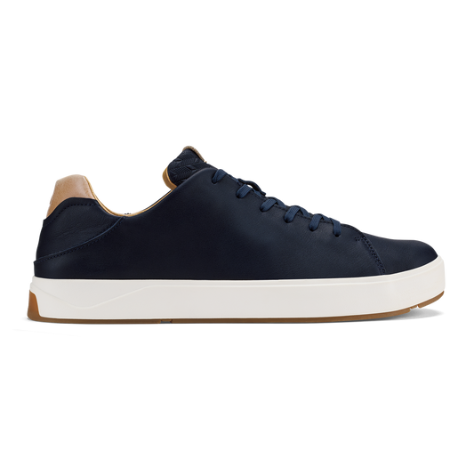 OluKai Lae‘ahi Lī ‘Ili Men's Leather Sneakers - Trench Blue