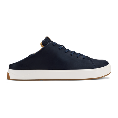 OluKai Lae‘ahi Lī ‘Ili Men's Leather Sneakers - Trench Blue
