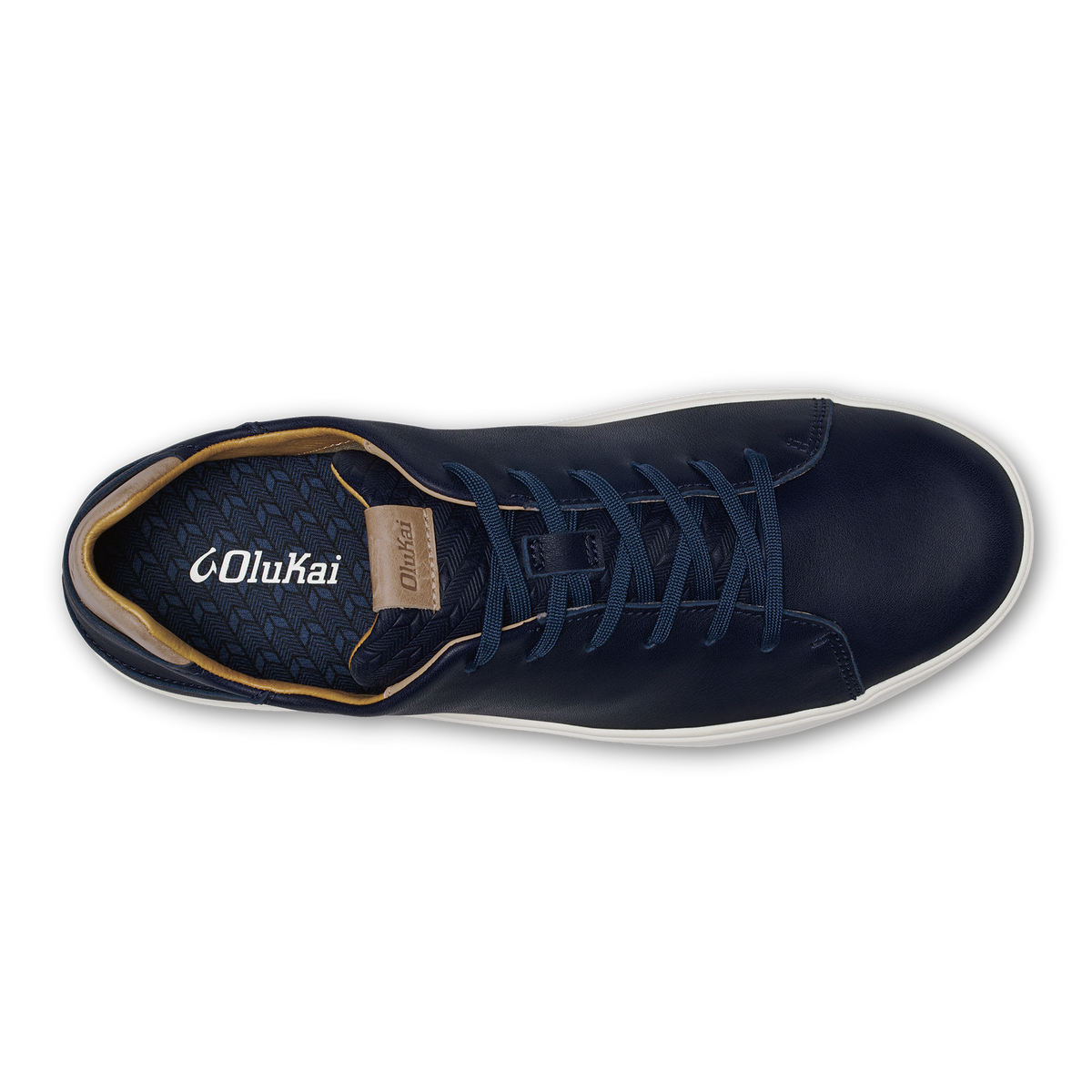 OluKai Lae‘ahi Lī ‘Ili Men's Leather Sneakers - Trench Blue