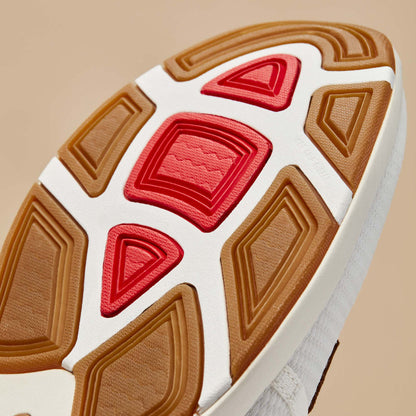 OluKai Mio Lī Men's Athletic Shoes - Bright White / Red Lava