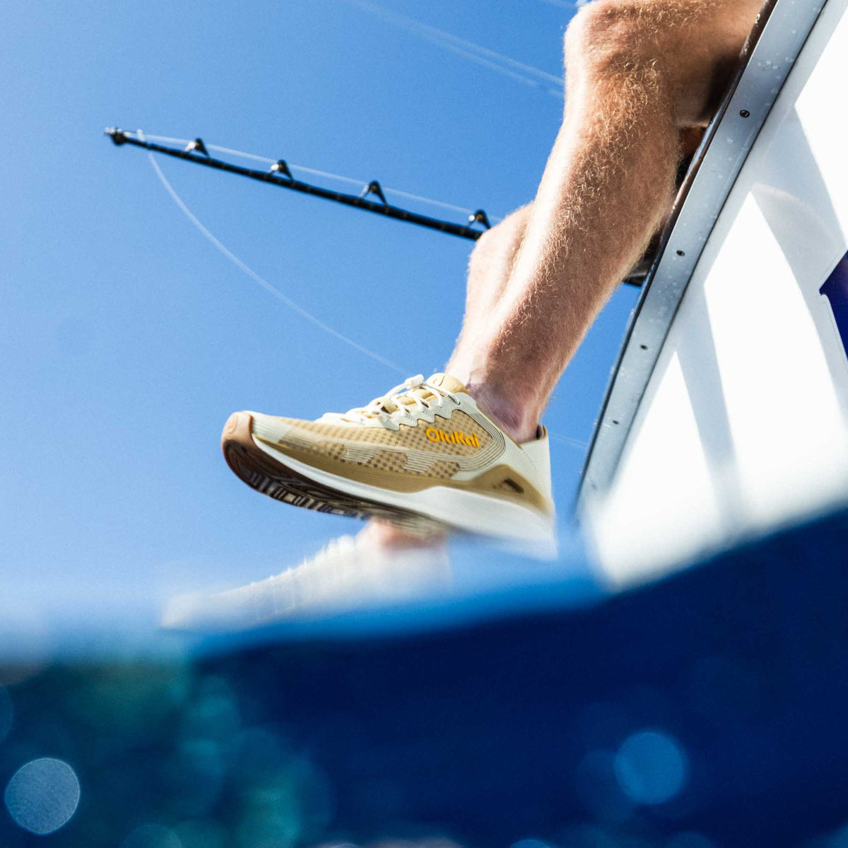 OluKai ‘Ahi Men’s Water Boat Shoes - Tan / Tapa
