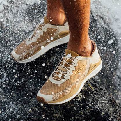 OluKai ‘Ahi Men’s Water Boat Shoes - Tan / Tapa