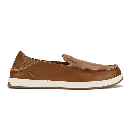 OluKai Kākaha Nia Men‘s Leather Slip-On Shoes - Fox