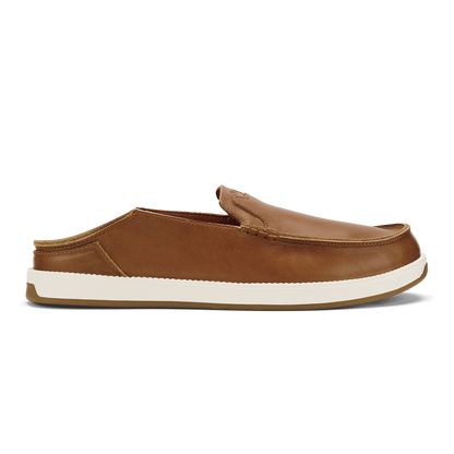 OluKai Kākaha Nia Men‘s Leather Slip-On Shoes - Fox