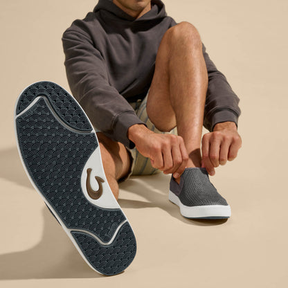 OluKai Lae‘ahi Men's Slip-On Sneakers - Pavement